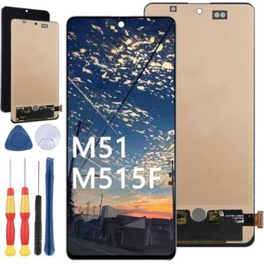 Imagem de Yuxyiony Nova tela de substituição para Samsung Galaxy M51 / M515 / M515F tela de reparo de tela LCD e ferramentas de substituição