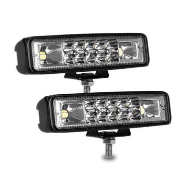Imagem de Barra de luz LED nicerpro 6 polegadas 60W 10000Lm 12V/24V, pacote com 