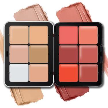 Imagem de Paleta de maquiagem HOSAILY Cream Blush Concealer Foundation x12