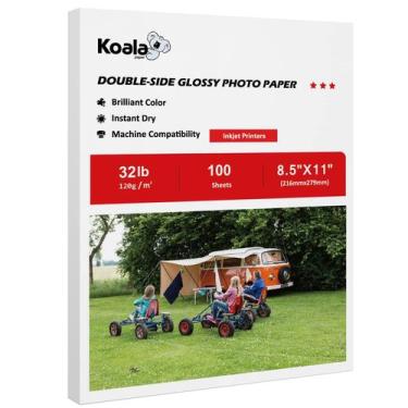 Imagem de Papel fotográfico Koala de dupla face fino brilhante 8,5 x 11 polegada
