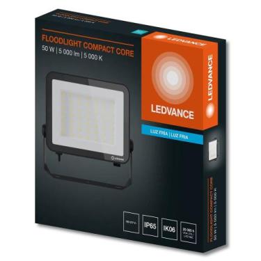 Imagem de Refletor led 50w 5000k biv preto ledvance osram 7020982
