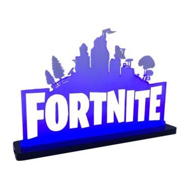 Imagem de Luminária Gamer Fortnite Cidade - Azul - MK Displays