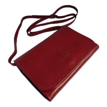 Imagem de Bolsa Carteiro Masculina Em Couro Pequena Transversal Pasta Executiva 