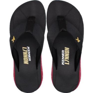 Imagem de Sandália de Dedo Kenner Rakka L7 Salto Vazado Macio Masculino, Preto, 