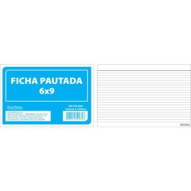 Imagem de Ficha Pautada 6X9 22.8X15.2Cm 100 Folhas Pacote - Gna