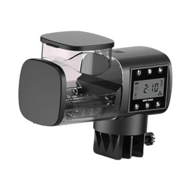 Imagem de Generic Alimentador automático para peixes, dispensador automático de alimentos, alimentador de aquário portátil com LCD ajustável para aquários, tanques de, 500ml