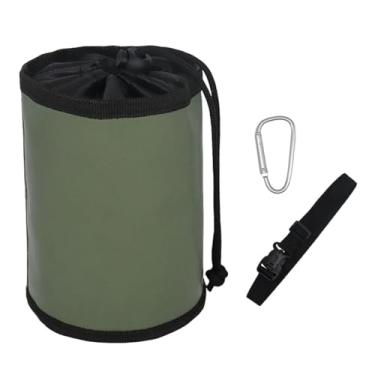 Imagem de Stgfyxgs Mini Balde de Ferramentas, Bolsa de Cintura, Fecho de Cordão Resistente com Mosquetão, Suporte Compacto para Utilitários para Entusiastas Do Faça Você, Verde, Tamanho real