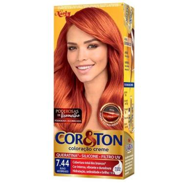 Imagem de Tintura Cor E Ton Ind 7.44 Ruivo Acobreado - Cor&Ton