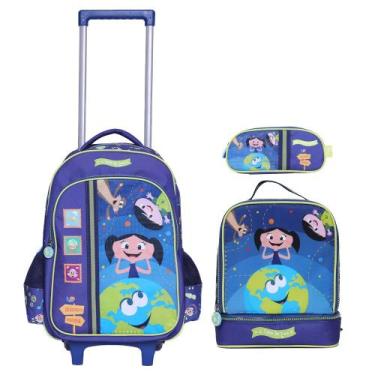 Imagem de Kit Mochila de Carrinho + Lancheira + Estojo O Show da Luna Aventura/P