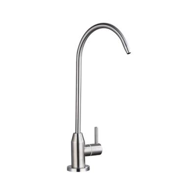Imagem de Torneira de filtro escovado de aço inoxidável, torneira de água potável, torneira de pia de cozinha, ajuste sem chumbo, sistema de purificador de refrigerador de água potável com gás