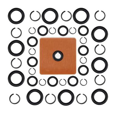 Imagem de (10 + 10 conjuntos) Kit de anéis retentores de chave de impacto de 3/20.3 cm e 1/5.1 cm com anéis de vedação e ferramenta de bigorna – Compatível com chaves de impacto elétricas/pneumáticas padrão