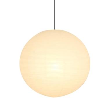 Imagem de Abajur de lanterna de papel redondo branco, 55 cm x 55 cm, lanternas de papel grandes pendentes, design chinês dobrável para sala de estar, quarto, abajur de teto, decoração de festa