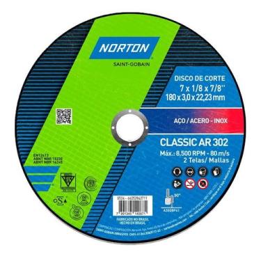 Imagem de Disco corte 7x1/8inox clas.norton