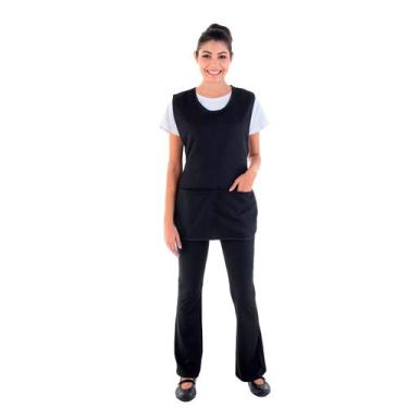 Imagem de Conjunto de Calça Bailarina, Camiseta e Bata para Copeira, Arrumadeira