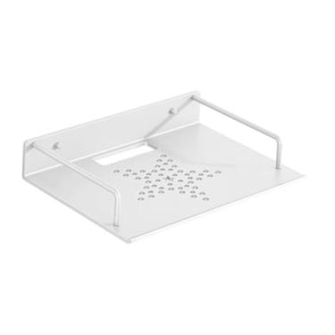 Imagem de NonMiFyR Suporte de parede para projetor, roteador, suporte de parede para modem, para projetor, prateleira para console de jogos, sala de estar, embaixo da TV, Prata, 28.5x21cm