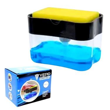 Imagem de Dispenser Sabão 2X1 Detergente Suporte Porta Bucha Esponja