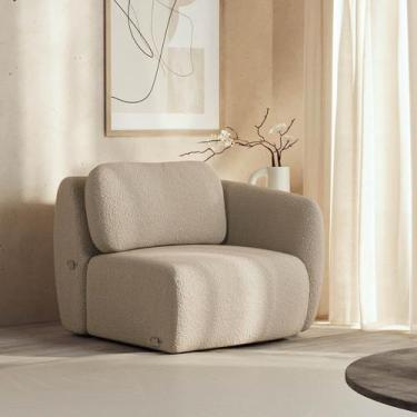 Imagem de Sofá Modular 80cm com Braço Direito Orla CabeCasa MadeiraOriginals - C