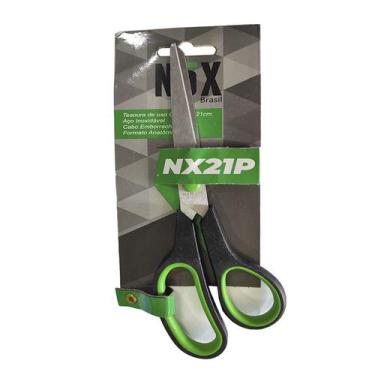 Imagem de Tesoura Inox Cabo Emborrachado Uso Geral 21 CM Nox Brasil