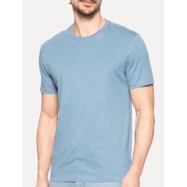 Imagem de Camiseta Aramis Masculina Basic Lisa Mono Icon Azul Médio, L/G