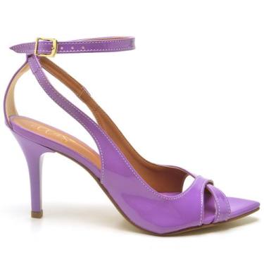 Imagem de Sandália de Salto Médio Lilas Conforto - ELLAS ONLINE, 39, Feminino, L