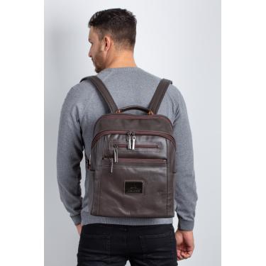 Imagem de Mochila grande masculina de couro Marcelo