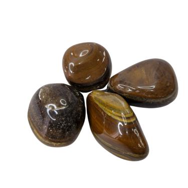 Imagem de Pedra Natural Olho de Tigre 4 a 6 cm Rolada 250 gramas