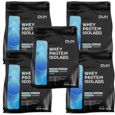 Imagem de Kit 5X Whey Protein Isolado - 1800g Refil Chocolate - Dux Nutrition-Masculino