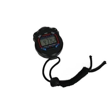 Imagem de Cronômetro Progressivo De Resistente a água Mão Digital Alarme Hora Preto 6.6x2.4x8.3Cm Com Corda(1)