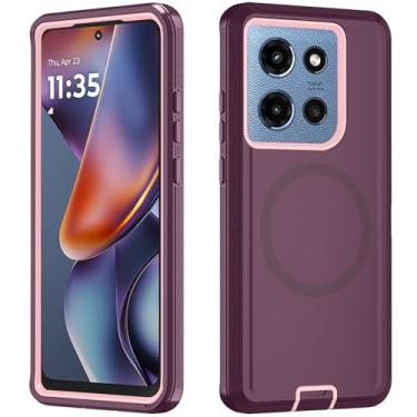 Imagem de Asuwish Capa de celular para Motorola Moto G 5G 2025 com protetor de tela de vidro temperado Capa magnética híbrida à prova de choque protetora à prova de quedas acessórios resistentes G5G 5 G G5