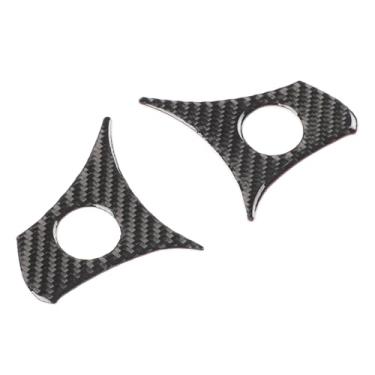 Imagem de LLKUANG Adesivo de botão de volante de carro compatível com Alfa Romeo 159 Brera Spider 2004-2011 capa de moldura de decoração de volante de fibra de carbono macia acessórios automotivos