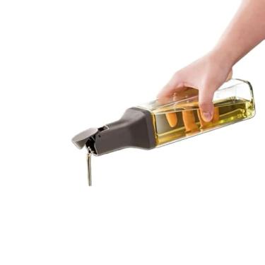 Imagem de Galheteiro de Óleo 500 ml em Vidro – Garrafa Dispensadora para Azeite e Vinagre com Bico de Silicone Antigotejamento(1,Branco 500ML)