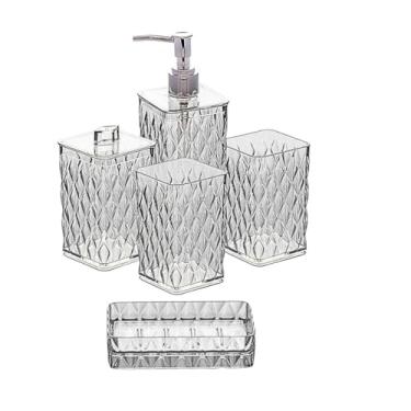 Imagem de Kit 5 Jogo Banheiro Luxuoso Multiuso Decoração Lavabo