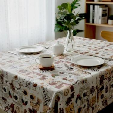 Imagem de Toalha de mesa retangular 6 lugares plástica térmica estampada - UZOO