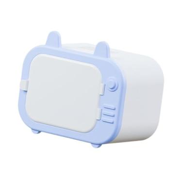 Imagem de MotiveTech Esconderijo para hamster, habitat, adorável, cabana de brincar espaçosa, casinha minúscula, gaiola, abrigo para ouriço, camundongo, rato, Azul E Branco