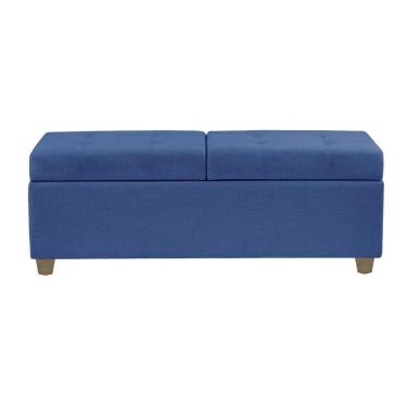 Imagem de Recamier Bau Paris 1,20M Suede Azul Marinho - Clique Decor