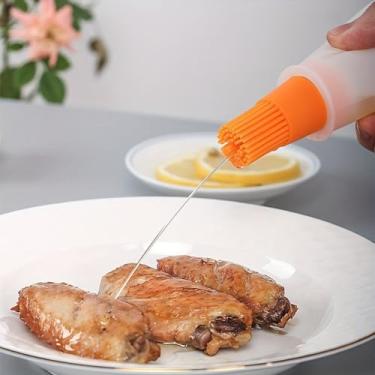 Imagem de 1 pincel de silicone com marcações de medição – Escova resistente ao calor para churrasco e cozinha, ótima para grelhar, assar e cozinhar – antiaderente, fácil de limpar, perfeita para cozinhas