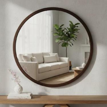 Imagem de Espelheira Redondo 60cm Moldura Alumínio Basic - Reduna