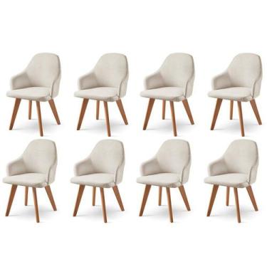 Imagem de Kit 8 Cadeiras para Mesa de Jantar Manuela - Zurc Decor