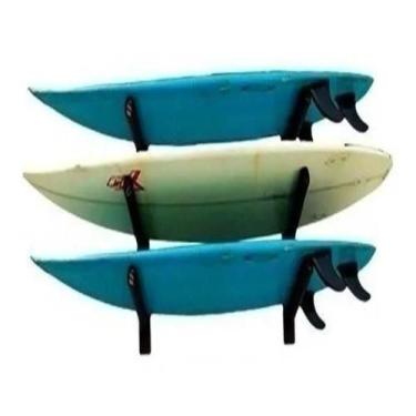 Imagem de Suporte De Parede Madeira Para 3 Pranchas De Surf - Santo Rack