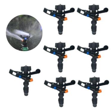 Imagem de Kit 7 Aspersor de Impacto 360º - Irrigação Potente até 30m 1/2 Horta, 