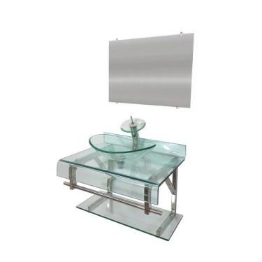 Imagem de Combo 3 em 1 - Gabinete 90cm Luxemburgo + Torneira Ibiza + Kit Banheir