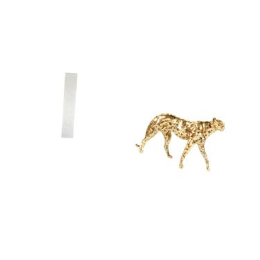 Imagem de Fenteer Abajur de Chão Elegante em Papel Chita Dourado, Decoração Aconchegante para Sala de Estar, Luminária de Pé com Escultura de Animal, Enfeite de Mesa Ce