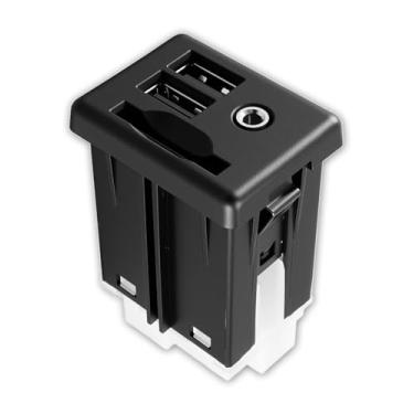 Imagem de OCHIKI Interface de cartão SD de porta USB dupla adequada para Cadillac CTS 2014-2017 XTS 2013-2015 ATS 2013-2016 Chevrolet Corvette 2014-2018 Tahoe Suburban 2015, adaptador de entrada auxiliar