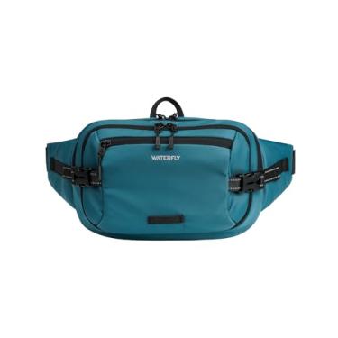 Imagem de WATERFLY Pochete grande de 3L, bolsa de quadril com abertura de 180° com vários bolsos, bolsa de cintura antifurto com bloqueio de RFID para mulheres, homens, viagens, caminhadas, uso diário