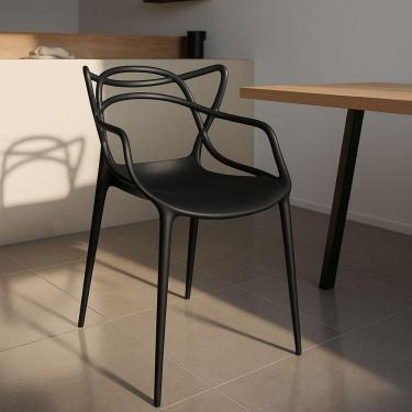 Imagem de Cadeira Descanso Polipropileno Leitura Sala De Estar Preto