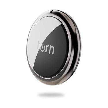 Imagem de Localizador de itens para Apple Find My (apenas iOS) app GPS Tracker Tag para cães, gatos, bagagem, chaves, mochila, bolsa, etc. (BW)