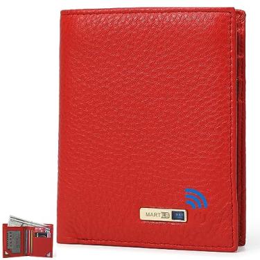 Imagem de Carteira rastreável antiperda com Bluetooth, localizador inteligente com localizador de posição (via telefone GPS), bolsa de couro dobrável para cartões, presentes para ele