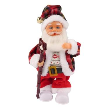 Imagem de Fancyes Papai Noel Elétrico de Brinquedo, Decoração de Natal Elétrica, Papai Noel Animado, Presente, Figura Musical que Anda, para Crianças, Meninos e, Style E
