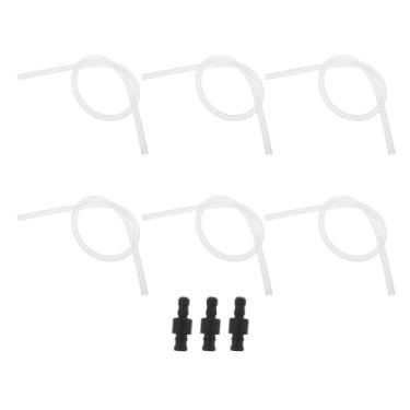 Imagem de TEHAUX 6 peças de mangueira de leite de silicone para máquina de café – tubo de leite expresso de substituição – Tubo de vapor espumador com adaptadores para máquina de café (6 mangueiras e 3