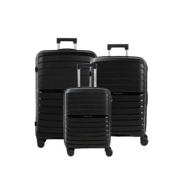 Imagem de Kit Conjunto Mala Bagaggio Rover Polipropileno 360 Tsa Viagem G M P Co